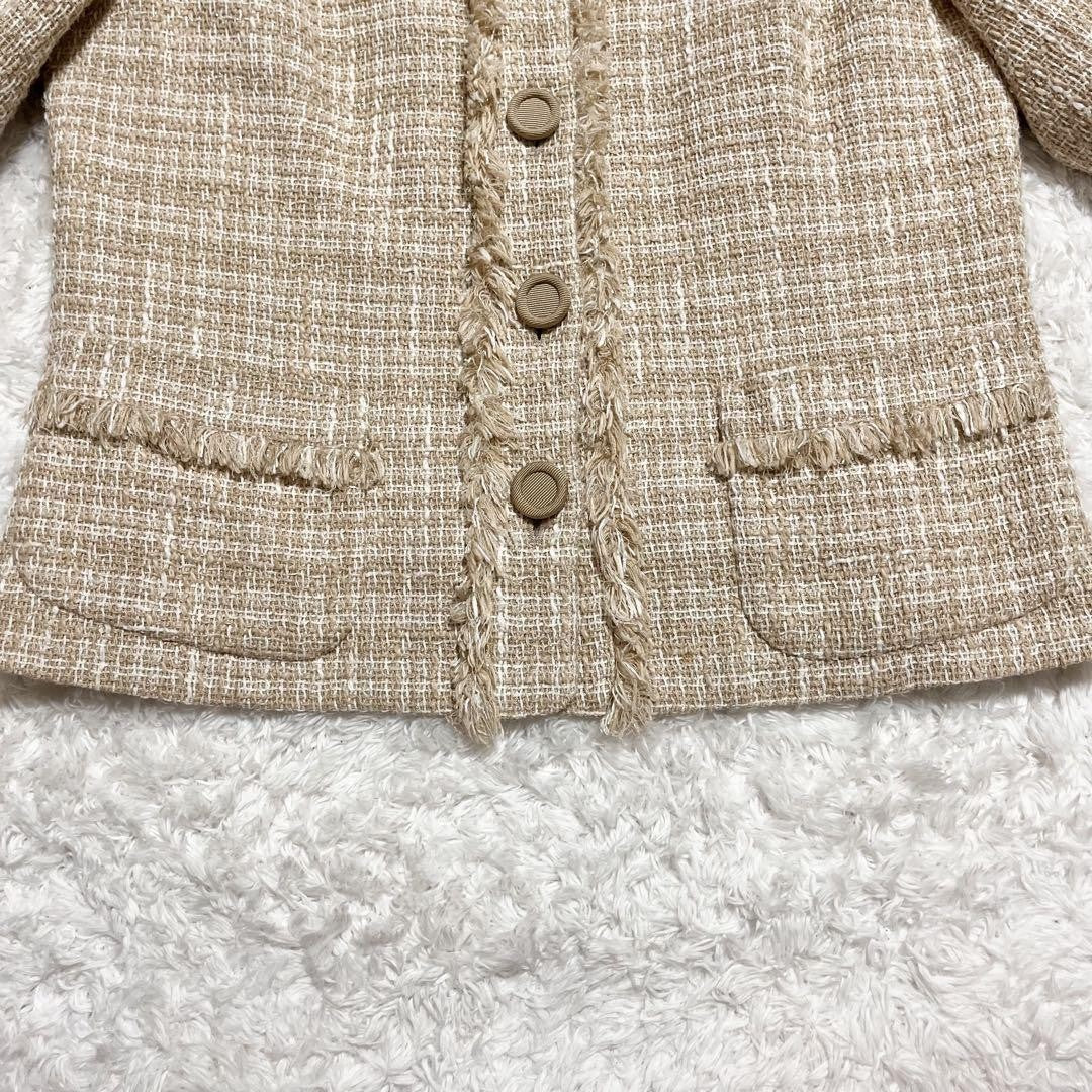 Aquascutum LONDON Jacket FREE SIZE Beige White Authentic