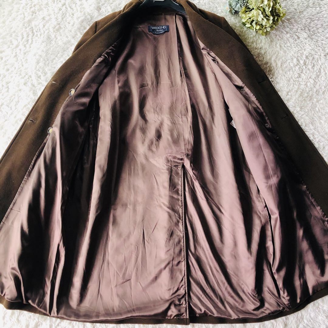 Weekend Max Mara Long Coat Asian fit M 38 US size S Dark Brown Authentic