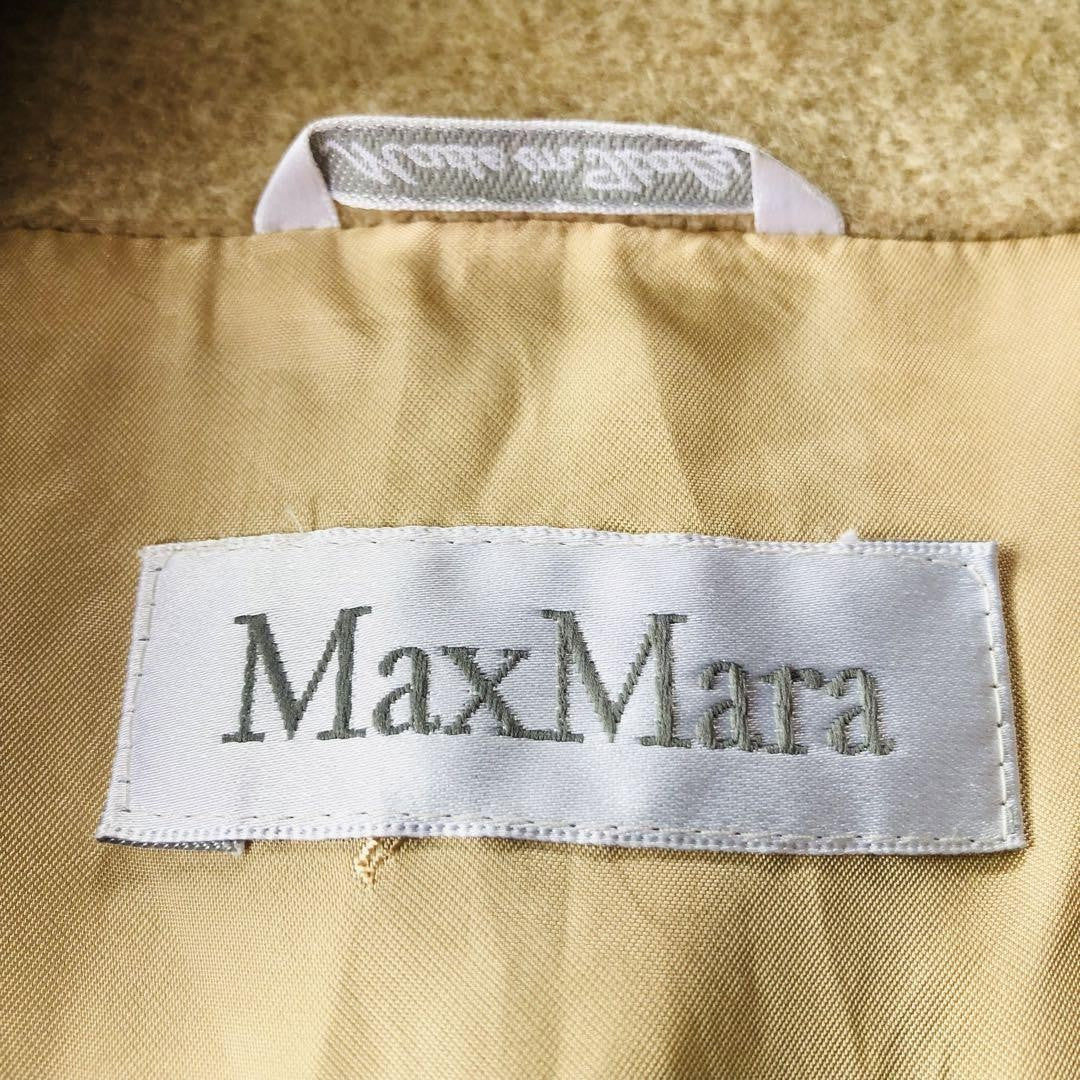Max Mara Long Coat Asian fit XL 42 US size L Beige Authentic