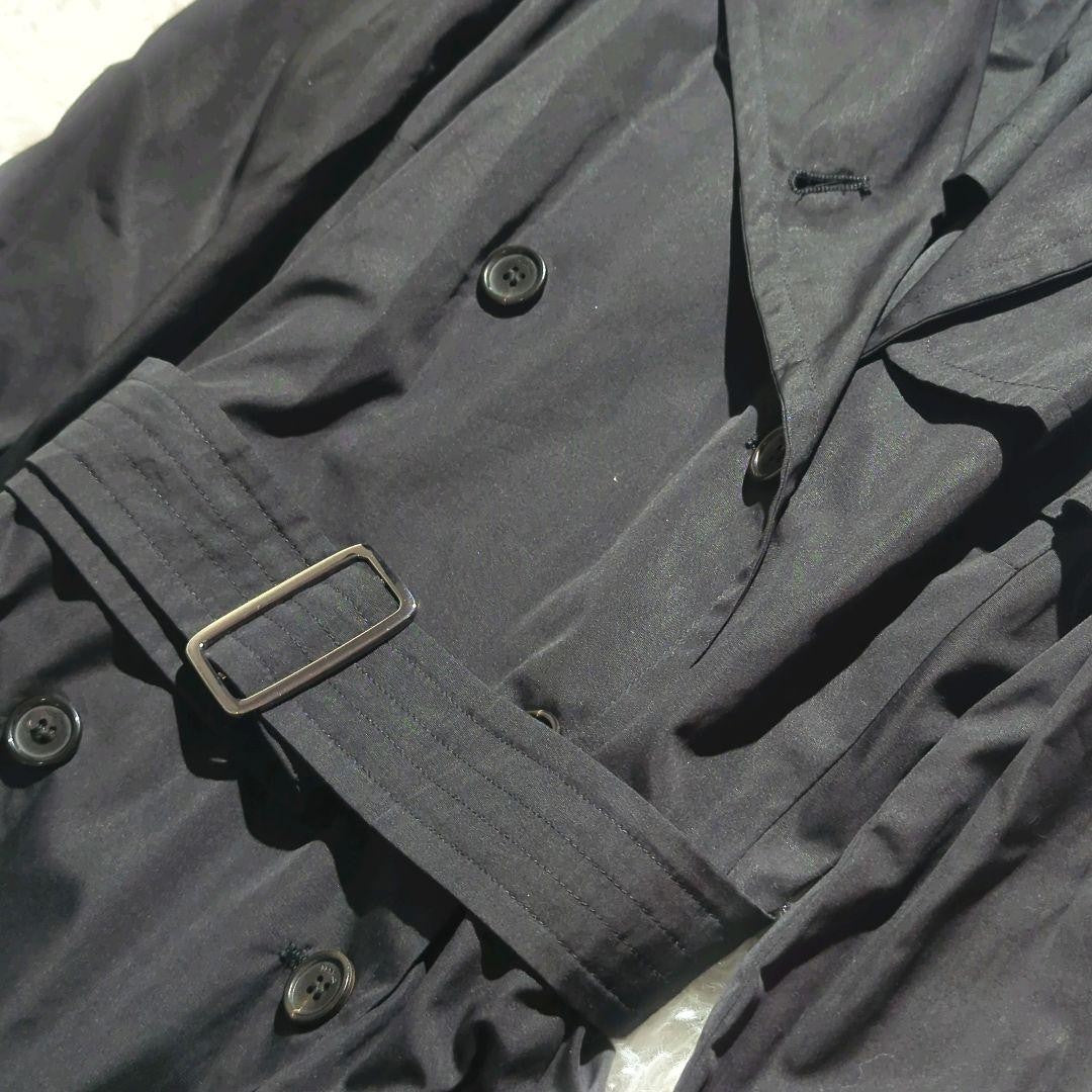 Max Mara Trench Coat Asian fit 2XL 44 US size XL Black Authentic