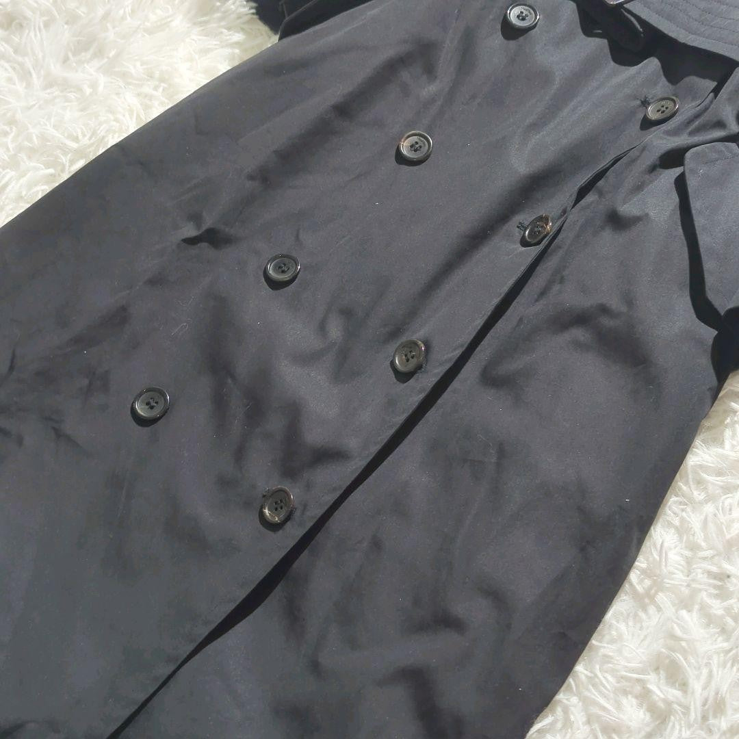 Max Mara Trench Coat Asian fit 2XL 44 US size XL Black Authentic
