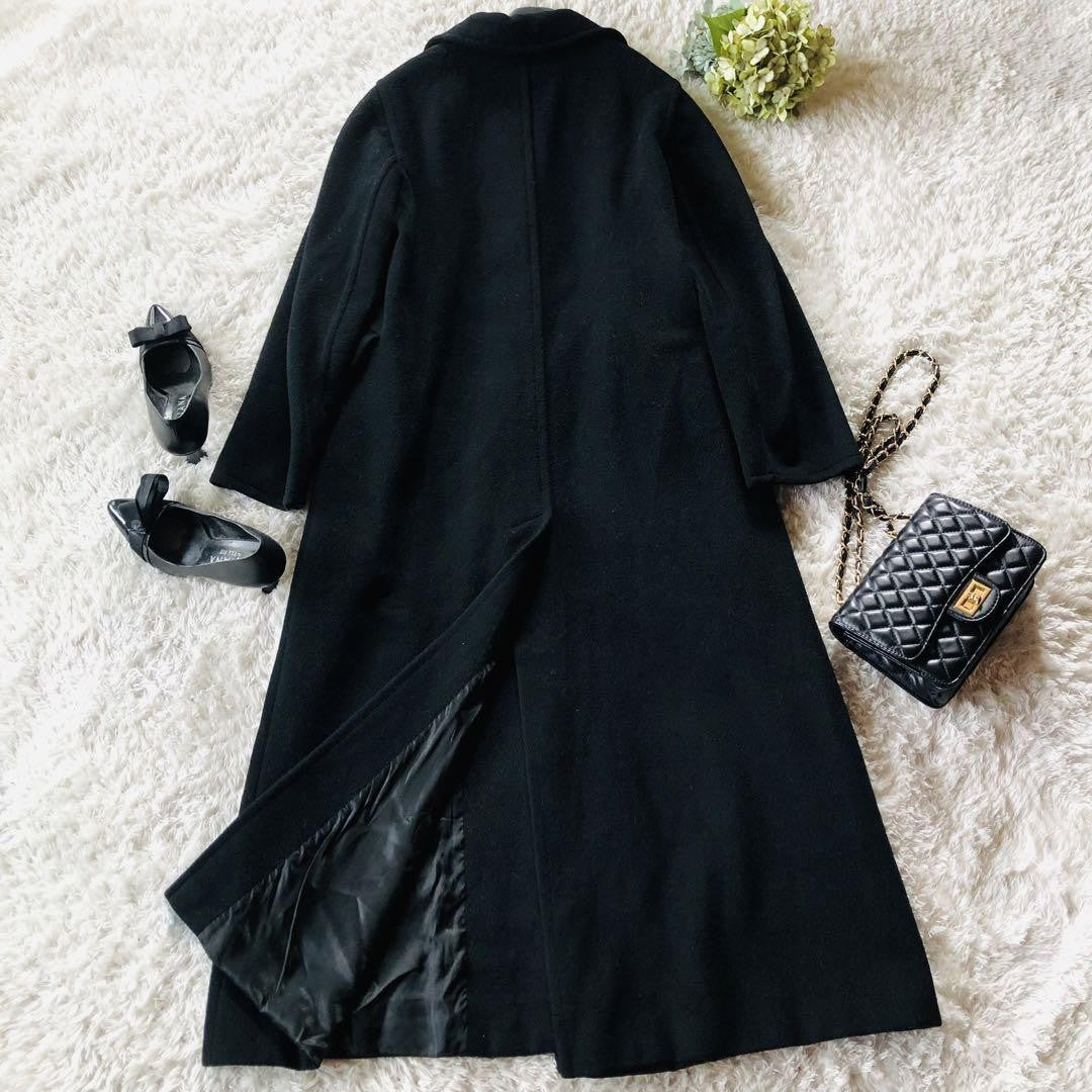 Max Mara Long Coat Asian fit M 38 US size S Black Authentic