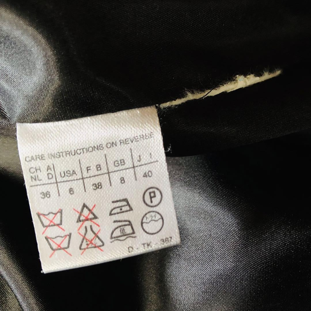Max Mara Long Coat Asian fit L 40 US size M Black Authentic