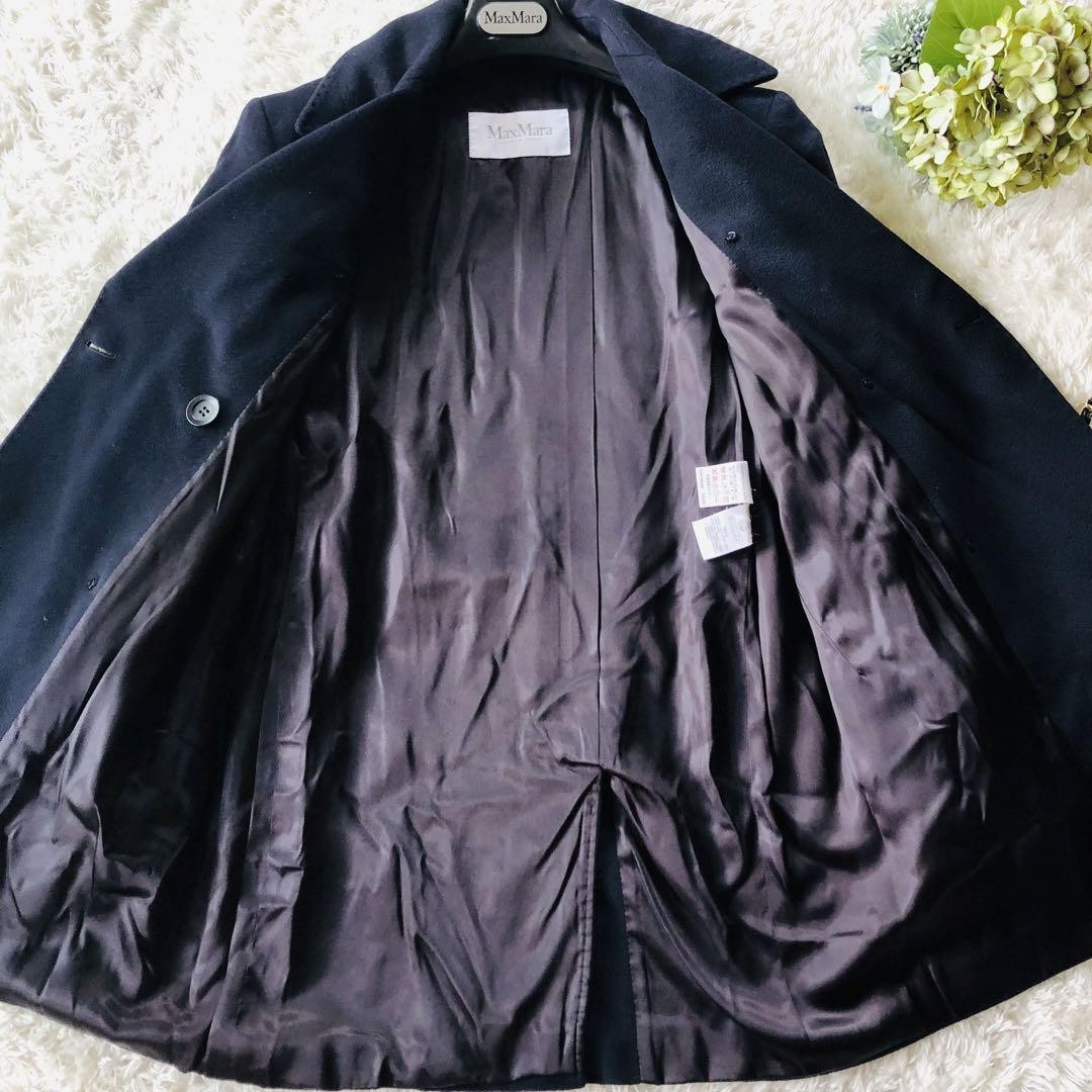 Max Mara P Coat Asian fit M 38 US size S Navy Authentic