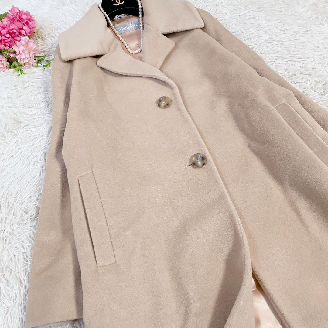 Max Mara Chester Coat Asian fit L 40 US size M Beige Authentic