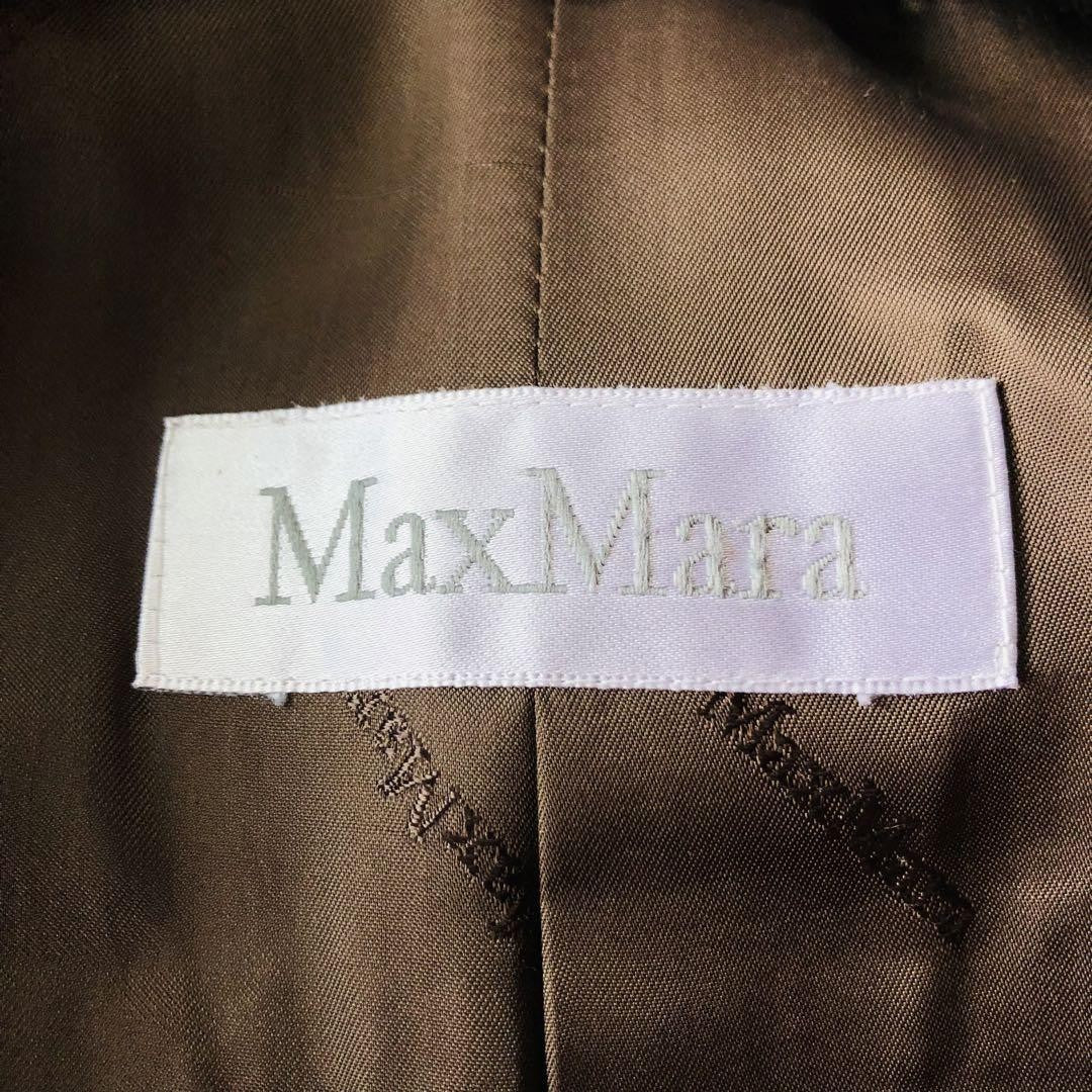 Max Mara Long Coat Asian fit XL 42 US size L Dark Brown Authentic