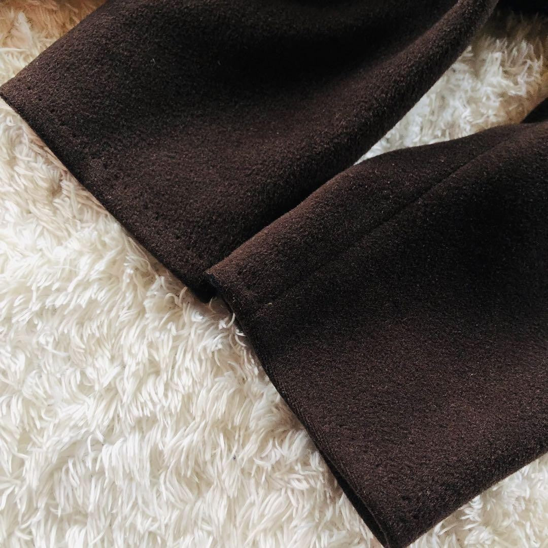 Max Mara Long Coat Asian fit XL 42 US size L Dark Brown Authentic