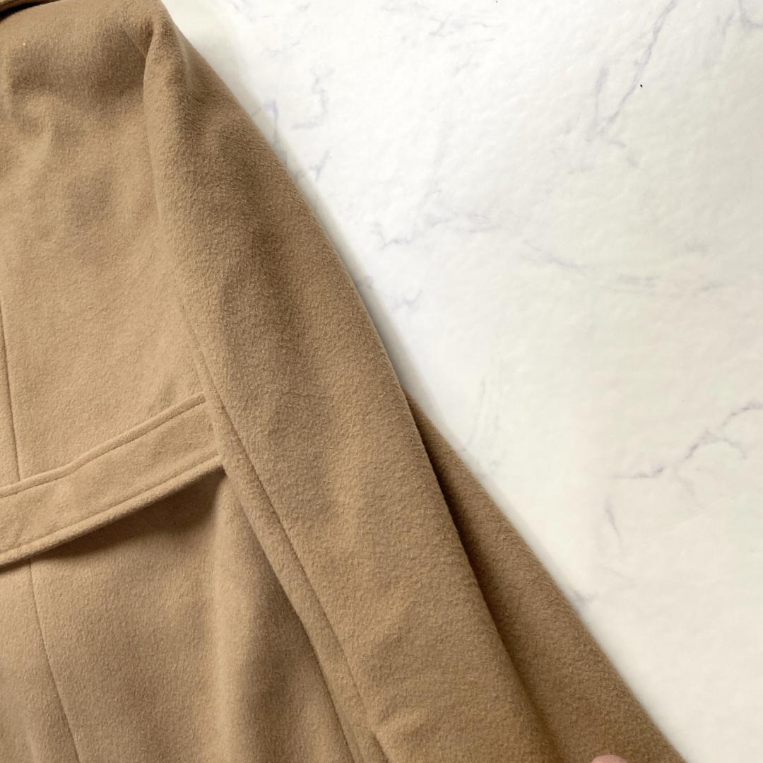 Max Mara Long Coat Asian fit M 38 US size S Camel Brown Wool Authentic