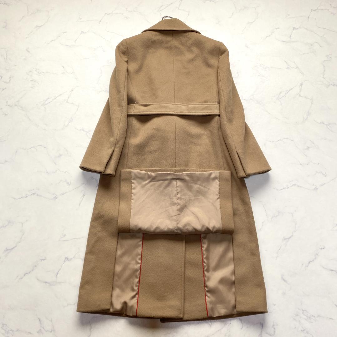Max Mara Long Coat Asian fit M 38 US size S Camel Brown Wool Authentic