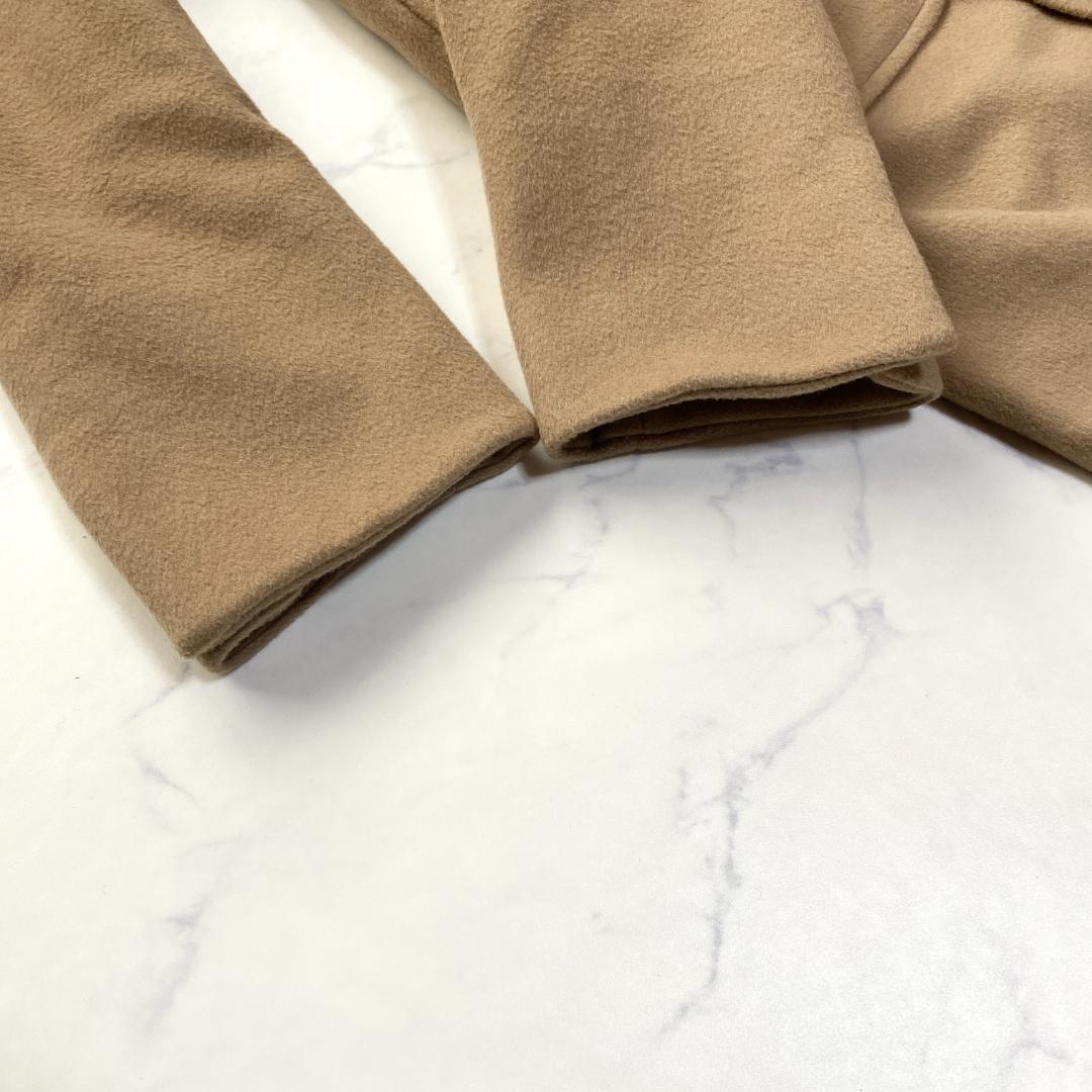 Max Mara Long Coat Asian fit M 38 US size S Camel Brown Wool Authentic