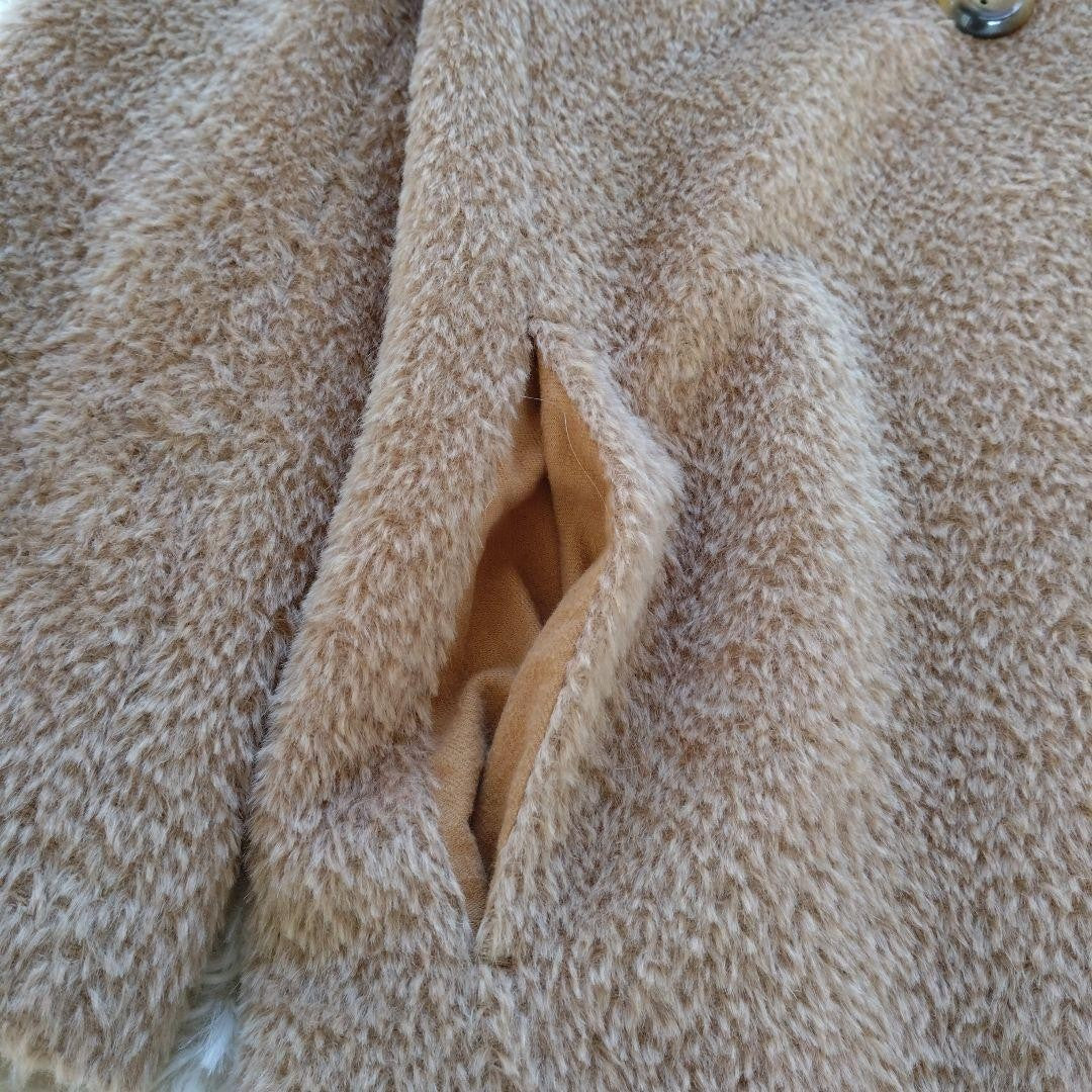 Max Mara Studio Long Coat Asian fit M 38 US size S Camel Authentic