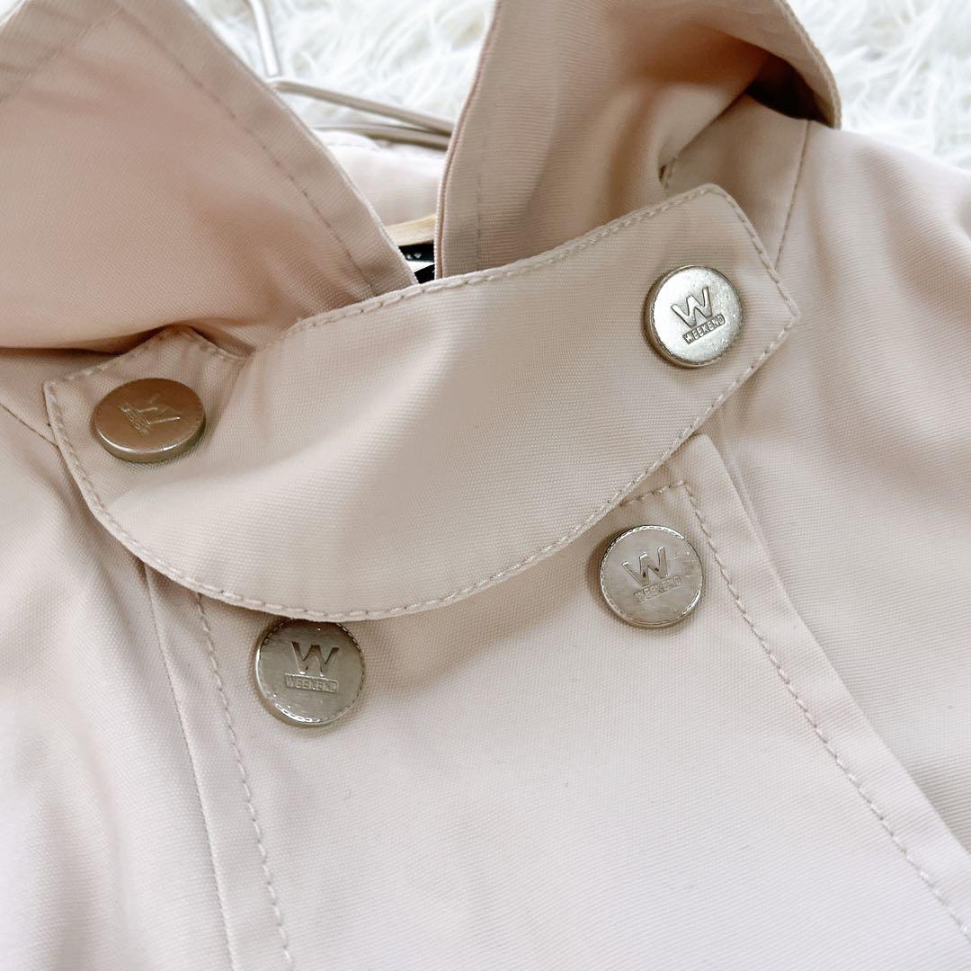 Weekend Max Mara Trench Coat Asian fit XL 42 US size L Off White Authentic