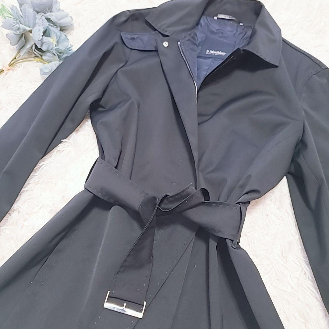 S Max Mara Short Trench Rain Coat Asian fit XL US size L Black Authentic