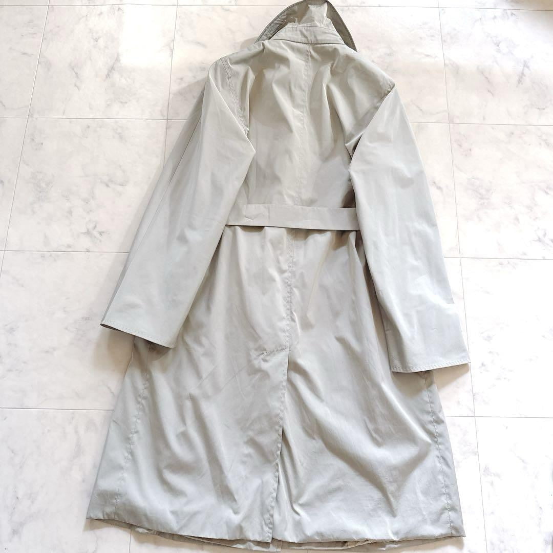 Max Mara Trench Coat Asian fit XL 42 US size L Light Gray Authentic