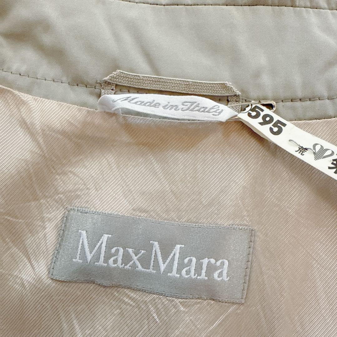 Max Mara Trench Coat Asian fit XL 42 US size L Light Gray Authentic