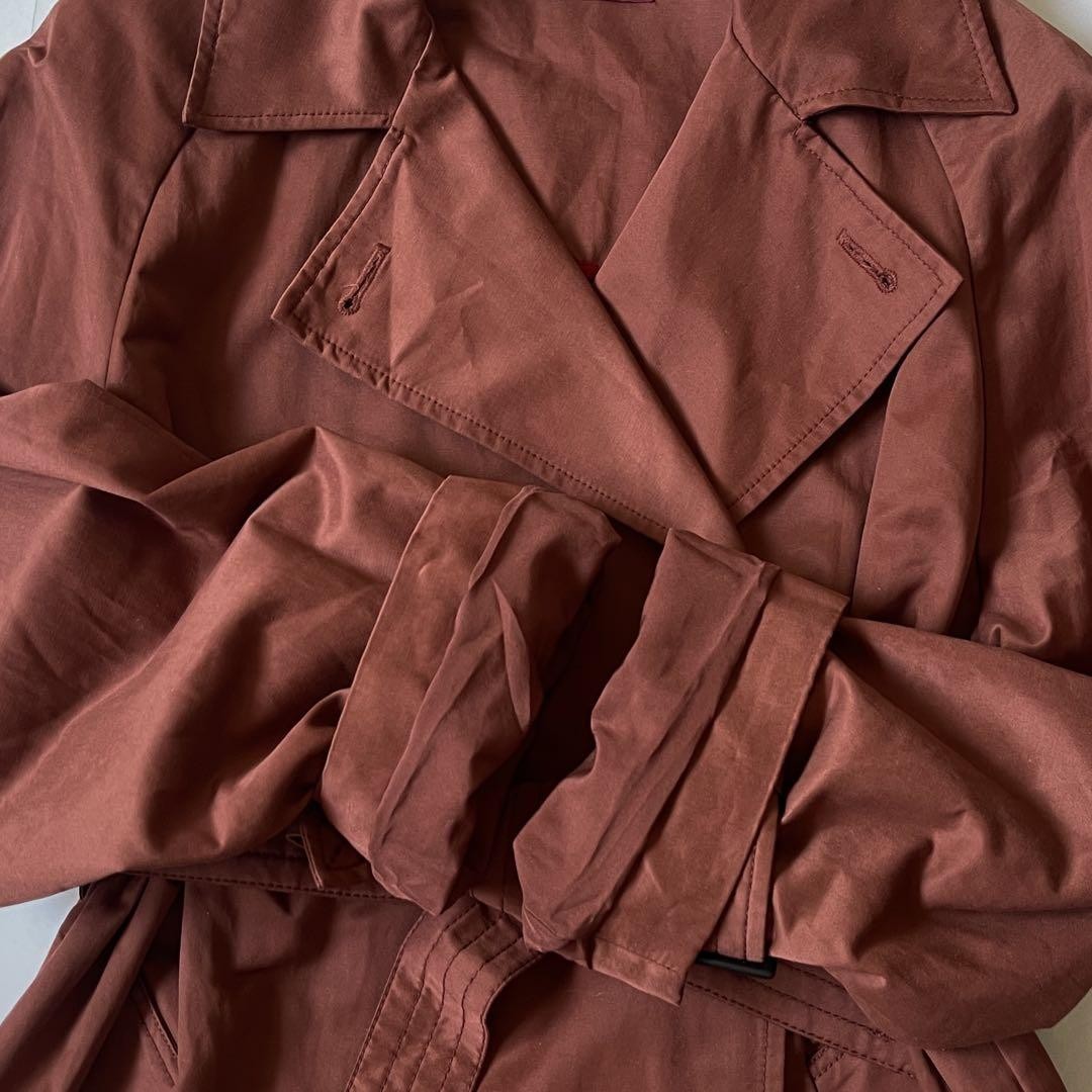 Max Mara Studio Trench Coat Asian fit M 38 US size S Brown Authentic