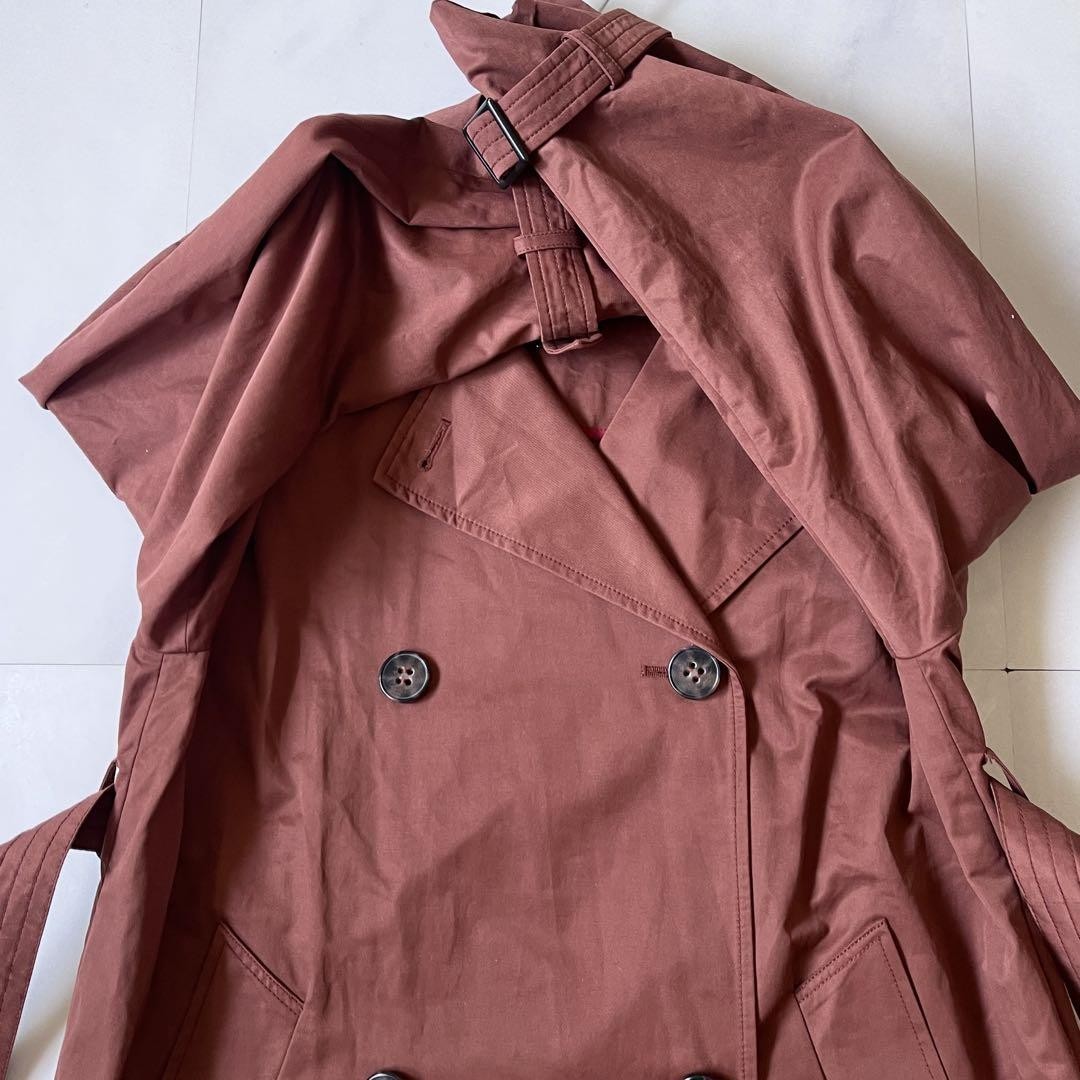 Max Mara Studio Trench Coat Asian fit M 38 US size S Brown Authentic