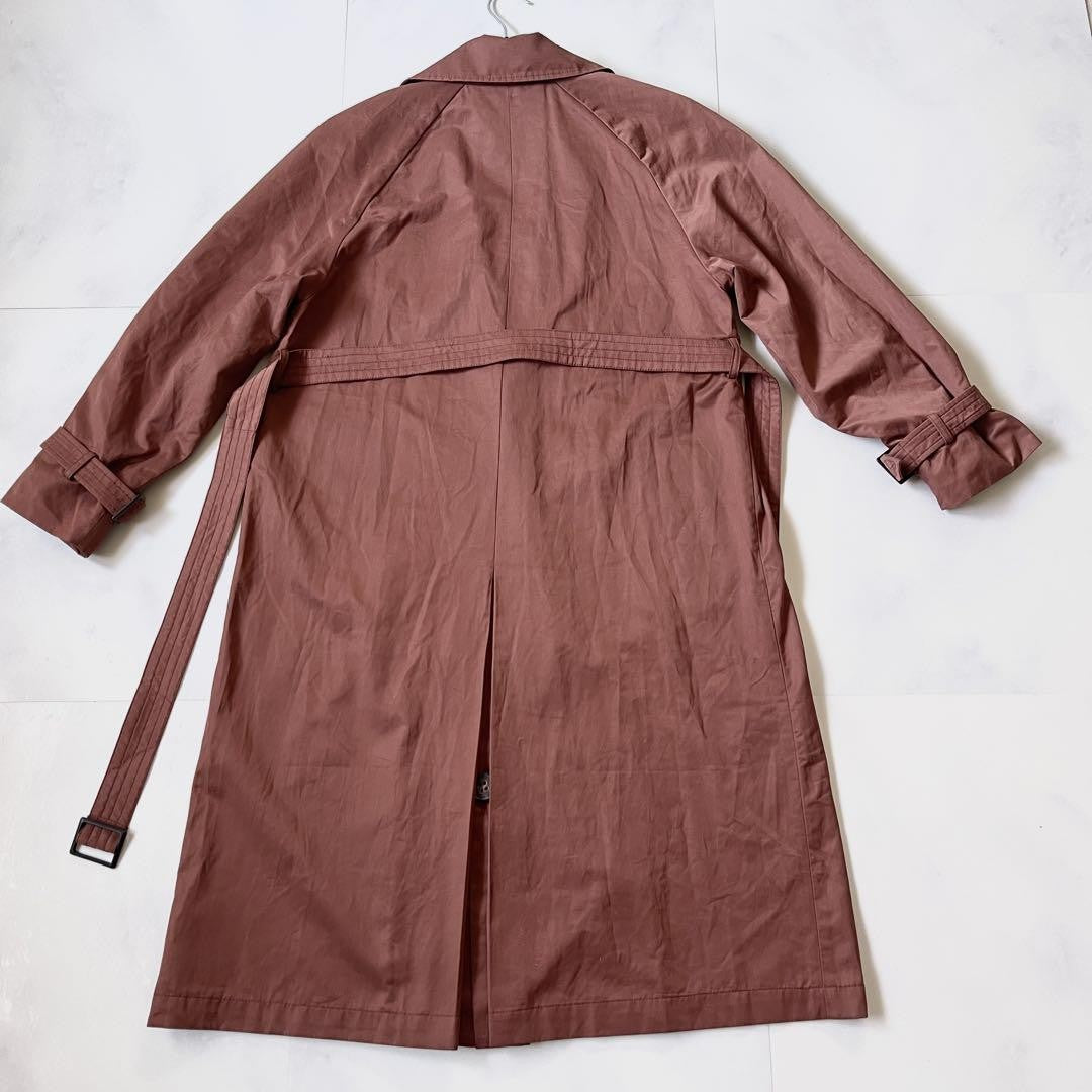Max Mara Studio Trench Coat Asian fit M 38 US size S Brown Authentic