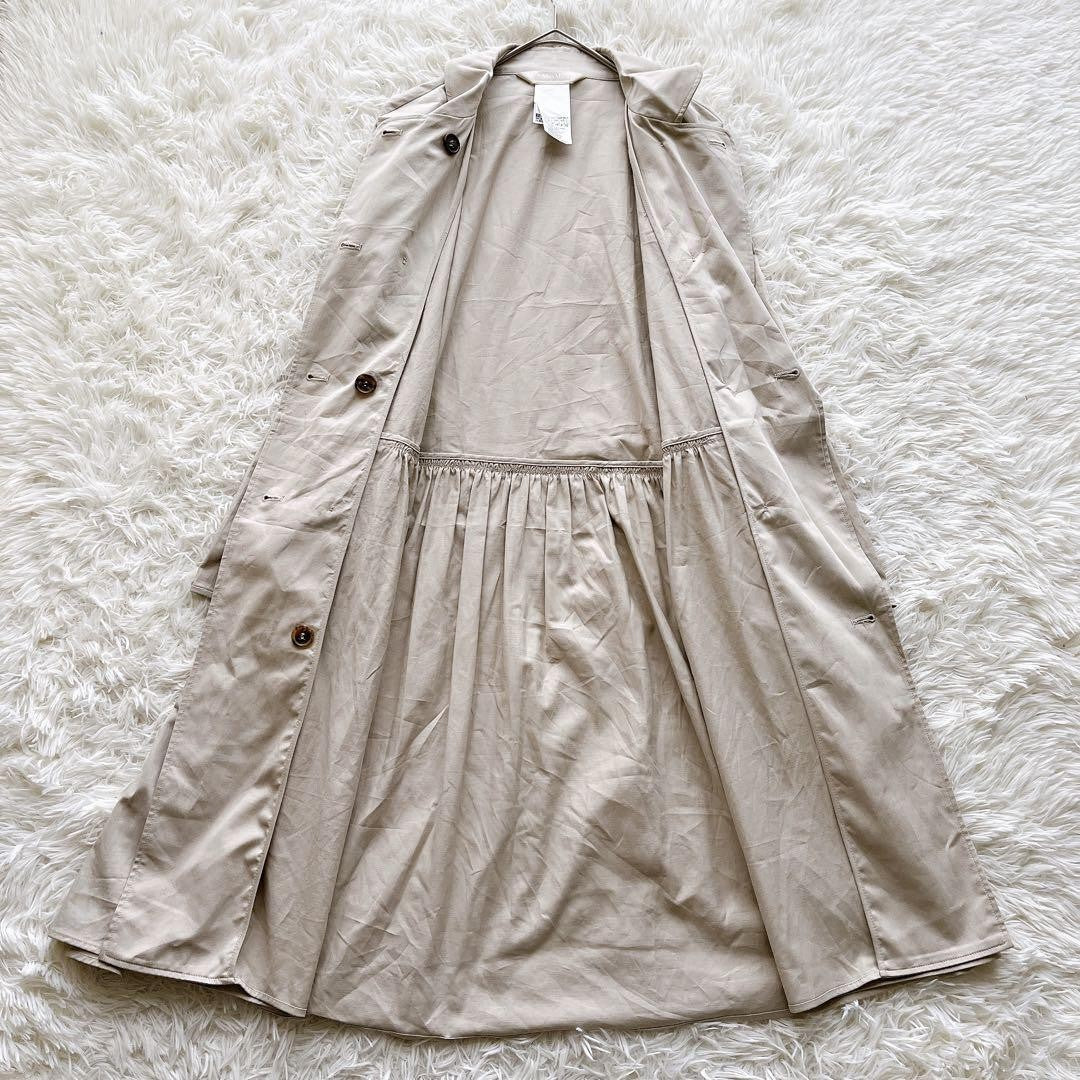 S Max Mara Trench Coat Asian fit L 40 US size M Beige Authentic