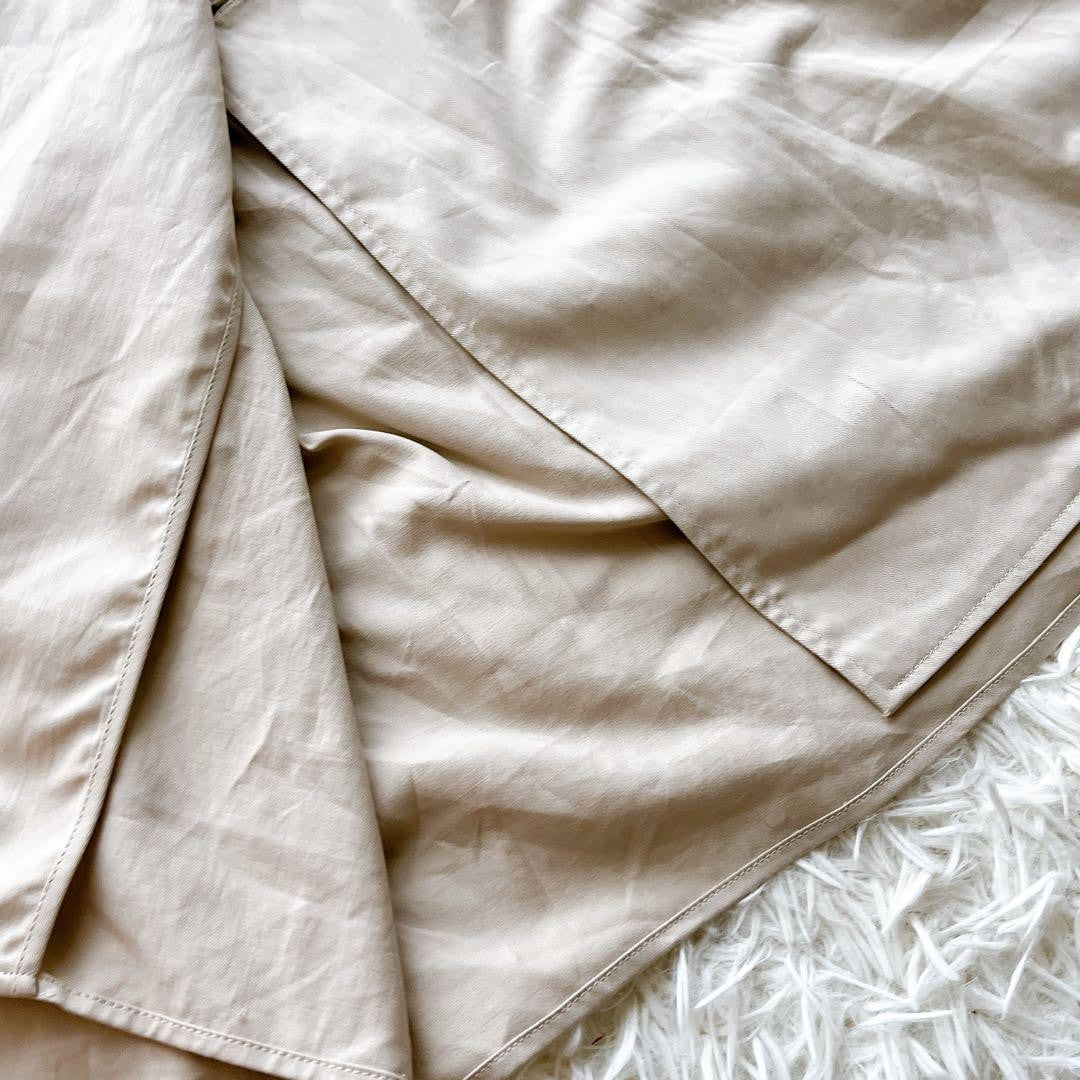 S Max Mara Trench Coat Asian fit L 40 US size M Beige Authentic