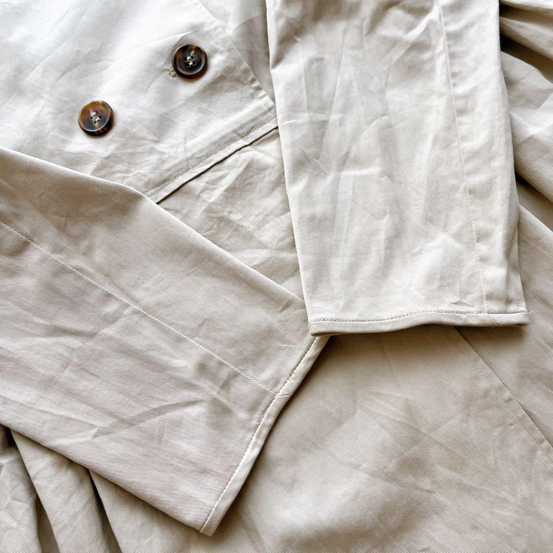 S Max Mara Trench Coat Asian fit L 40 US size M Beige Authentic
