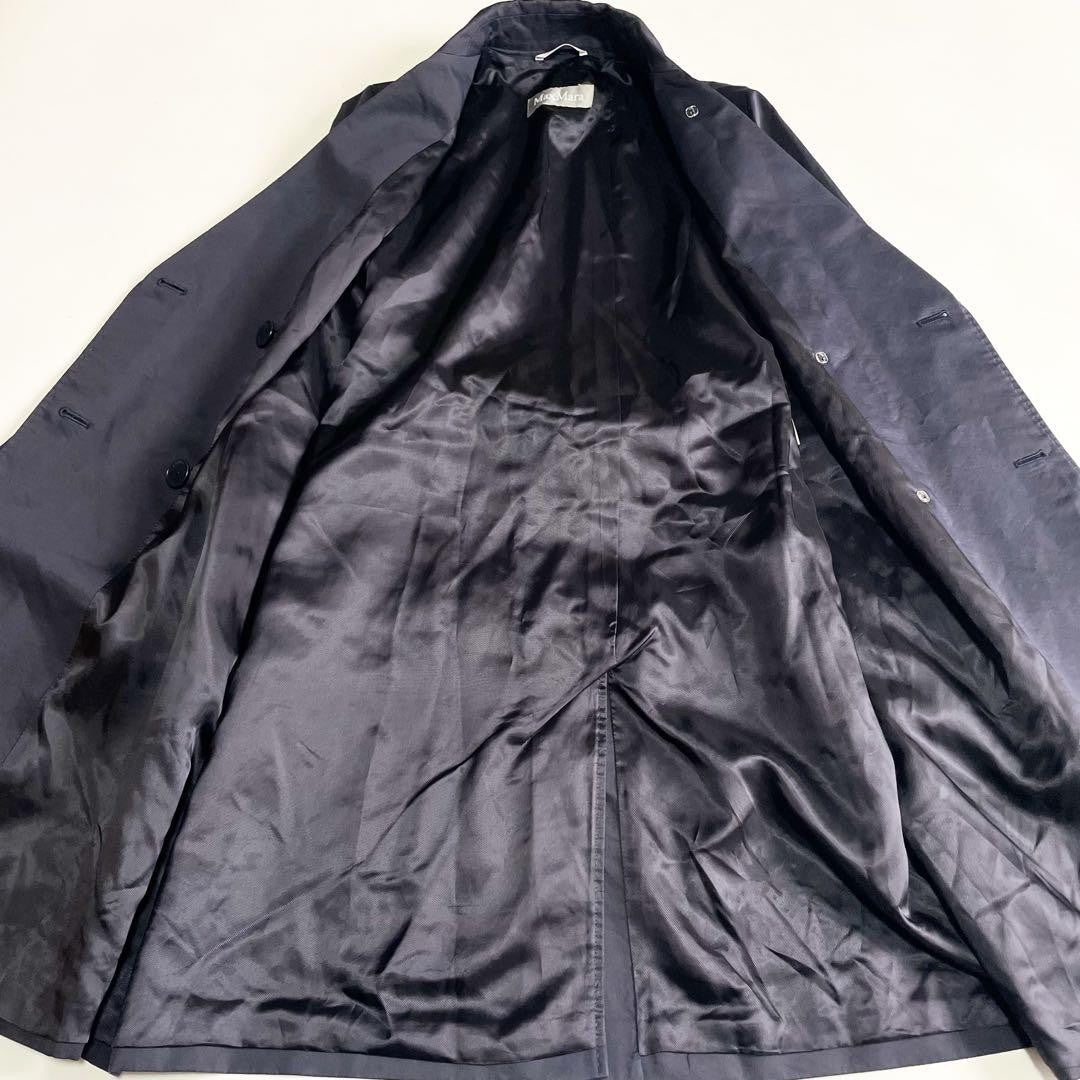 Max Mara Trench Coat Asian fit M 38 US size S Navy Authentic