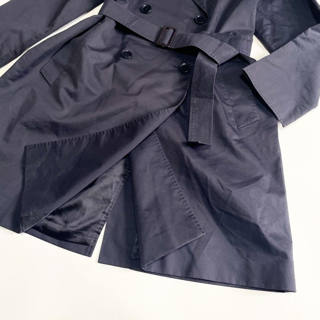 Max Mara Trench Coat Asian fit M 38 US size S Navy Authentic