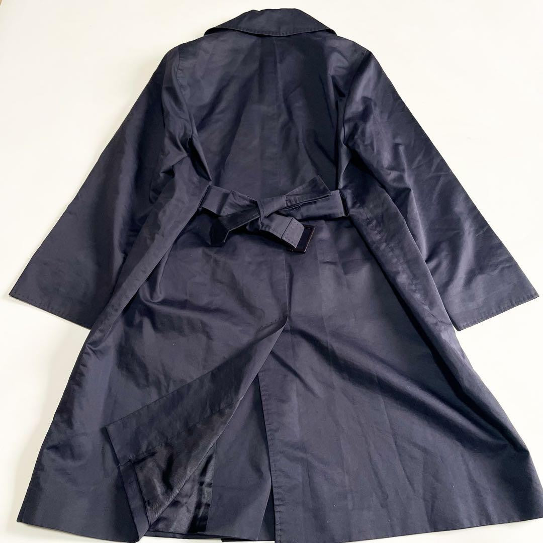 Max Mara Trench Coat Asian fit M 38 US size S Navy Authentic