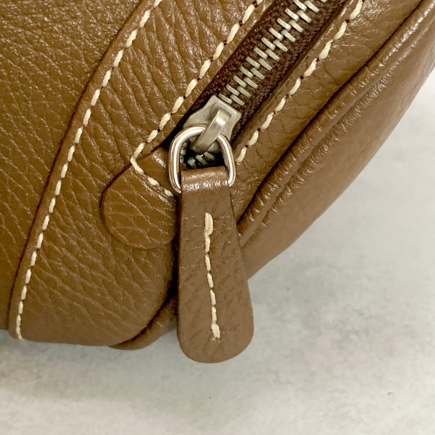 TOD'S Bag Logo Hand Tote Purse Leather Brown Silver Used Women's Authentic