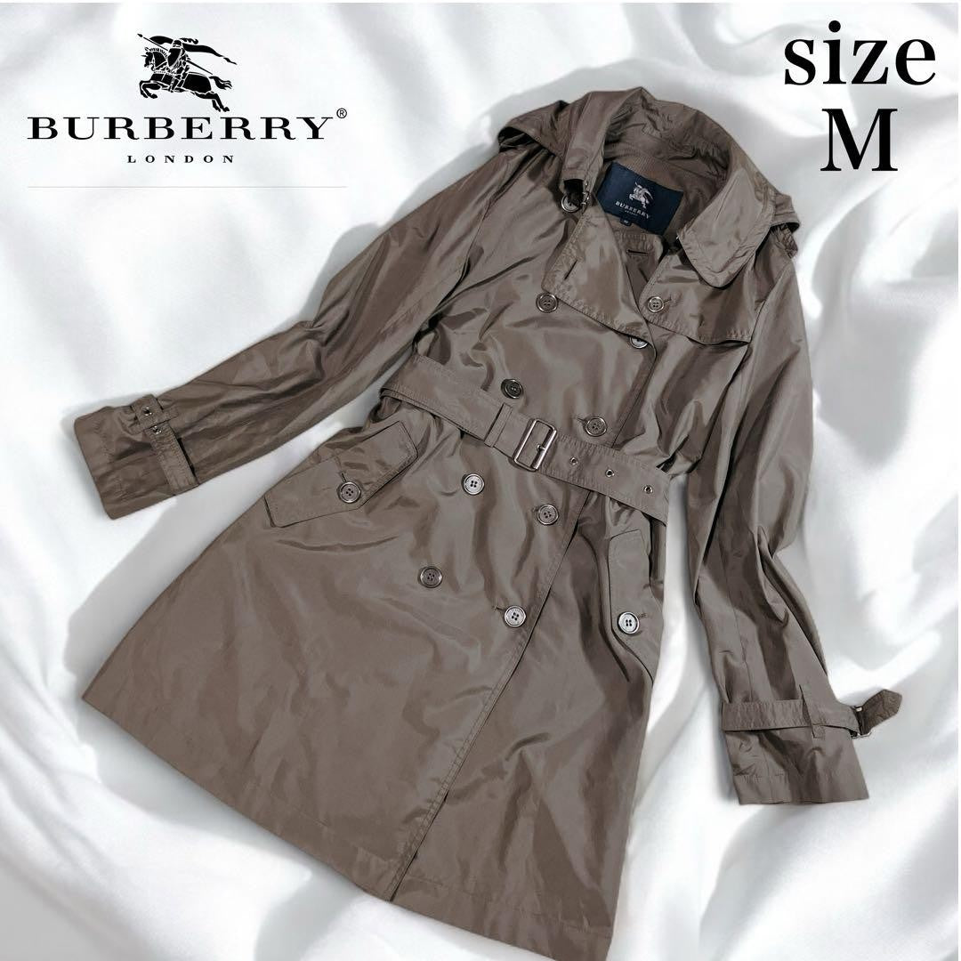 BURBERRY LONDON Coat 2way Asian fit M 38 US size S Brown Authentic