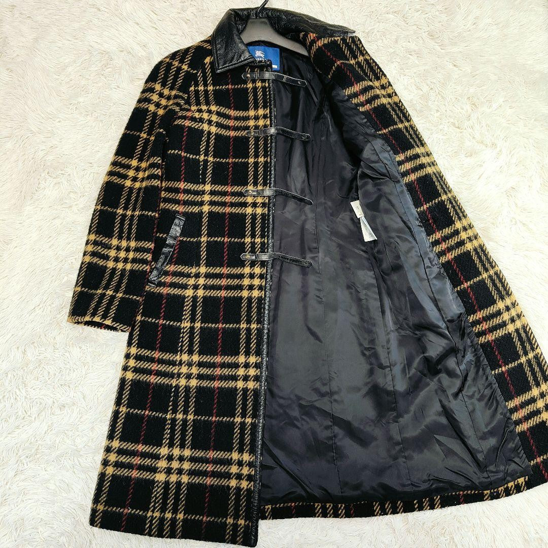 BURBERRY BLUE LABEL Coat Nova Check Asian fit M 38 US size S Black Beige Red