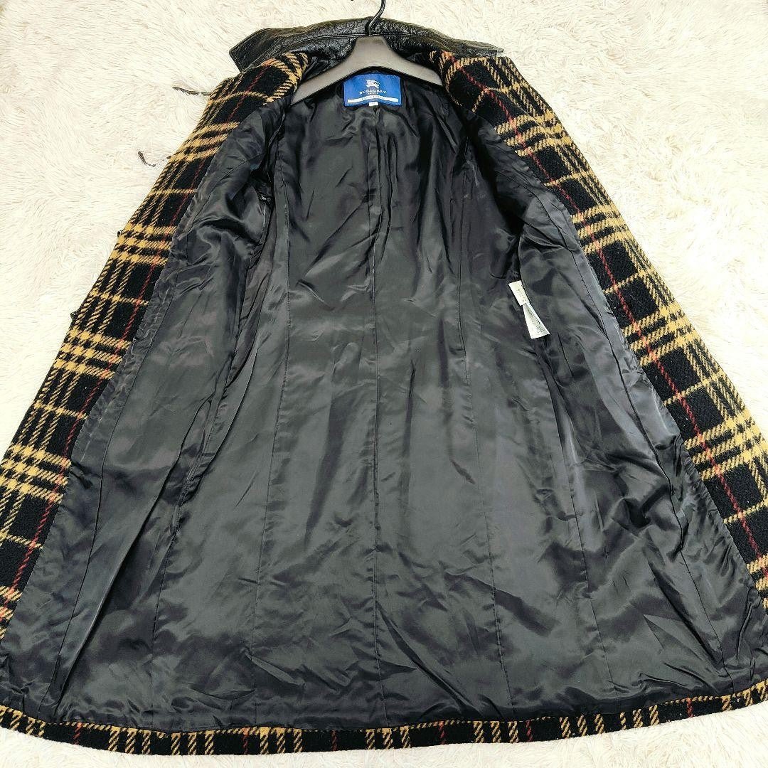 BURBERRY BLUE LABEL Coat Nova Check Asian fit M 38 US size S Black Beige Red