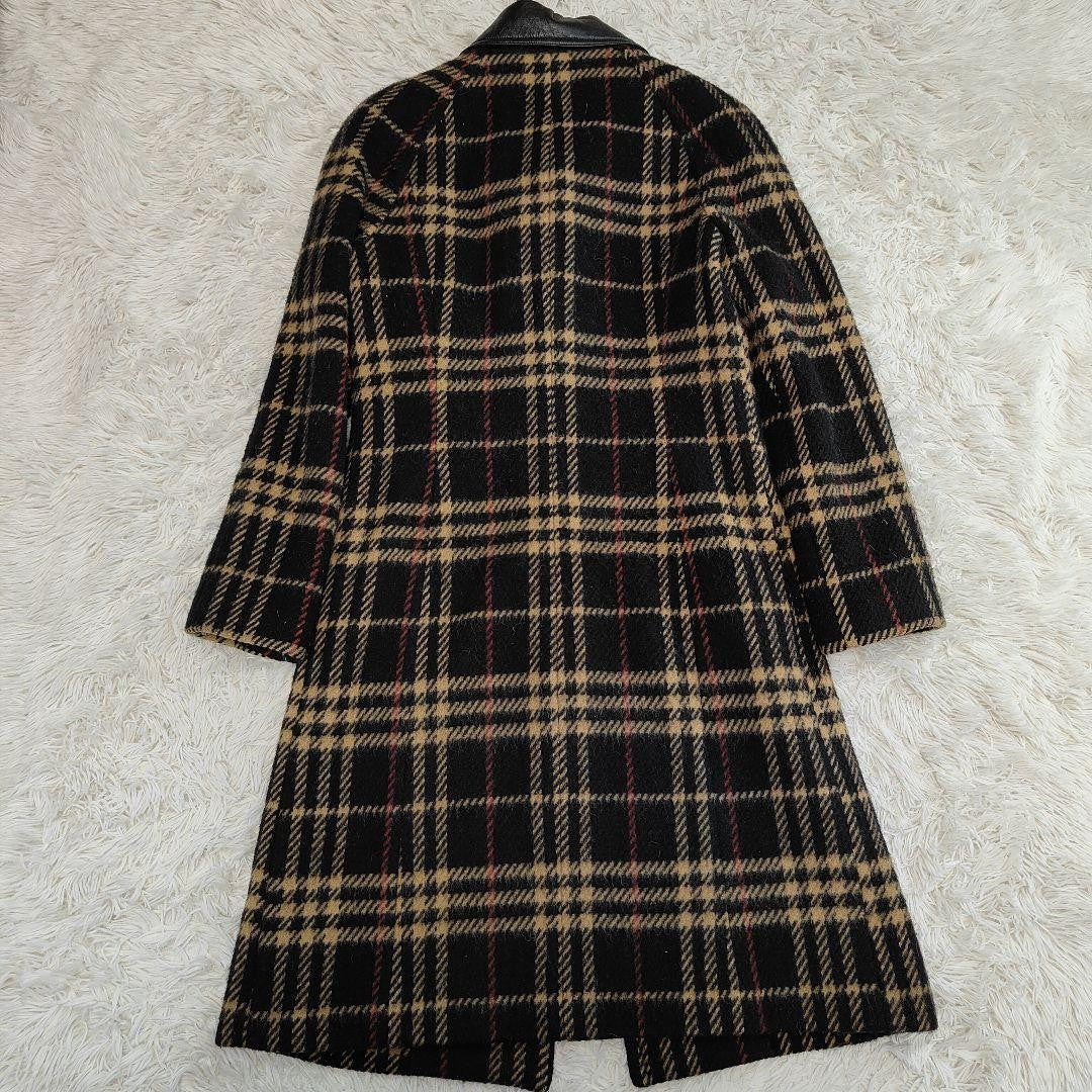 BURBERRY BLUE LABEL Coat Nova Check Asian fit M 38 US size S Black Beige Red