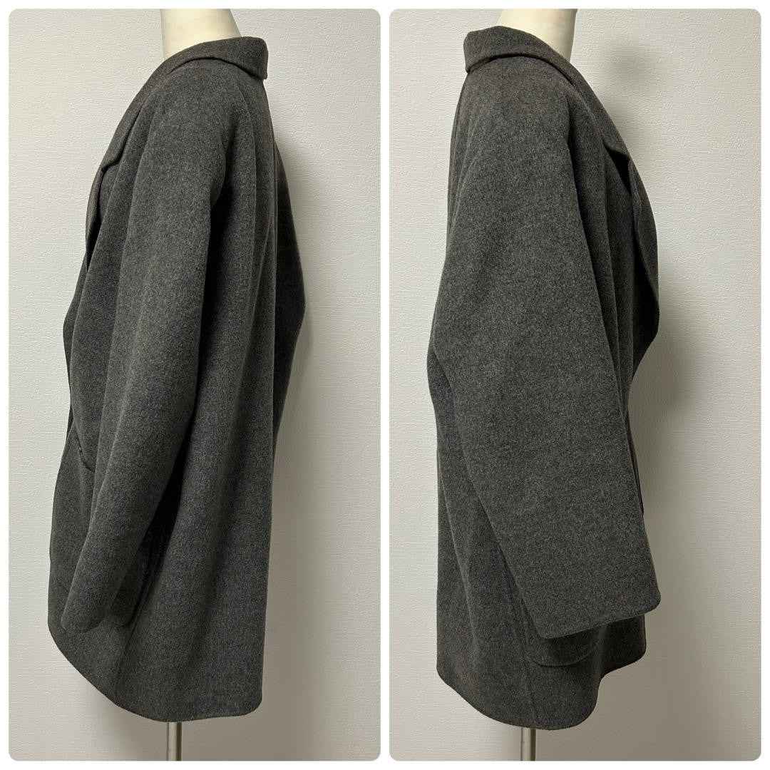 BURBERRY Double-faced Coat Nova Check Asian fit 2XL US size XL Gray Authentic