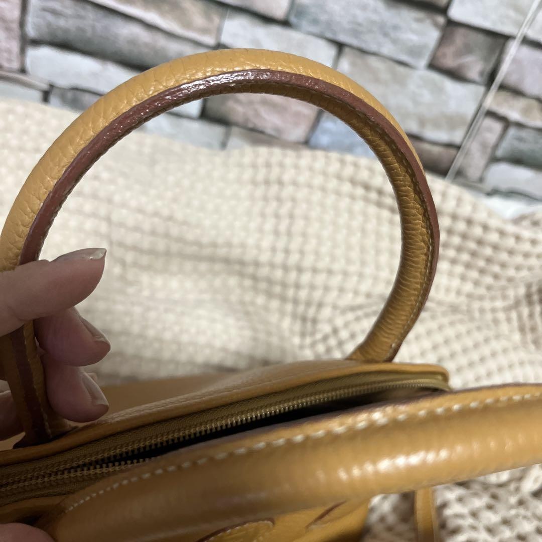 FENDI Hand Shoulder Bag Tote Purse FF Leather Brown Authentic
