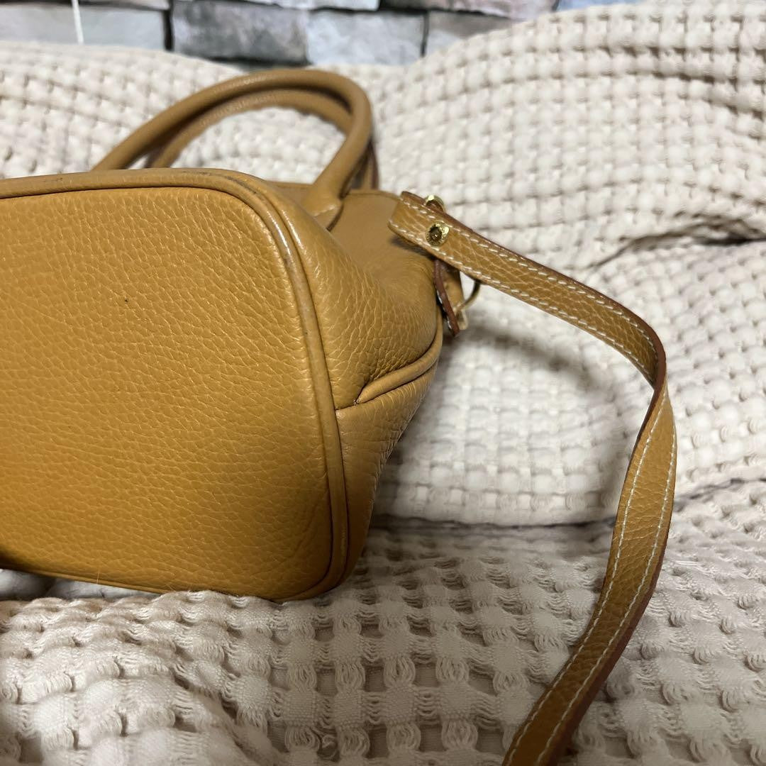 FENDI Hand Shoulder Bag Tote Purse FF Leather Brown Authentic