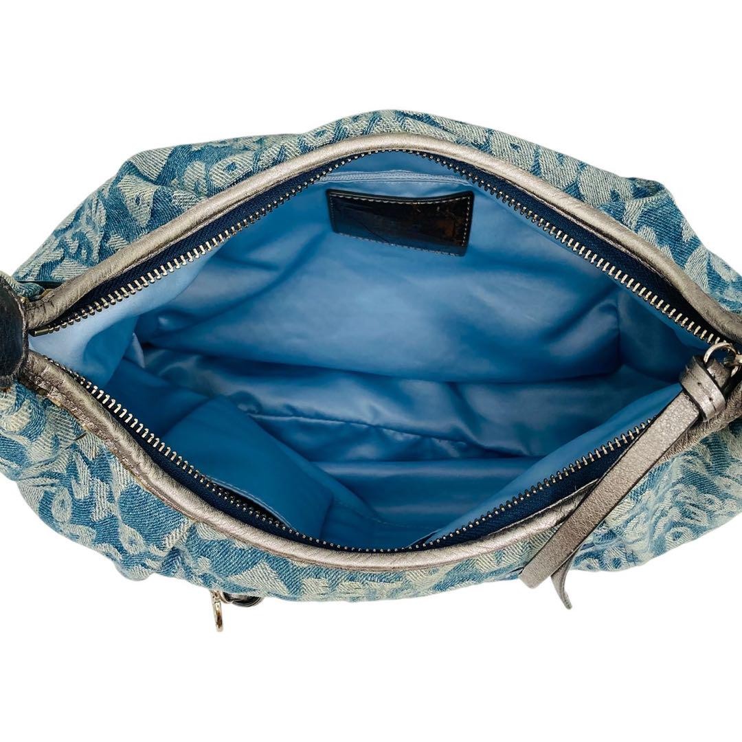 COACH Shoulder Bag Purse Poppy Denim Blue Authentic