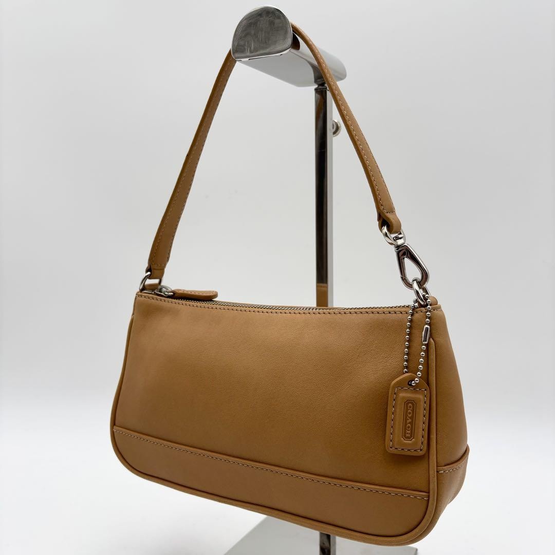 COACH Shoulder Bag Purse 7785 Leather Brown Authentic