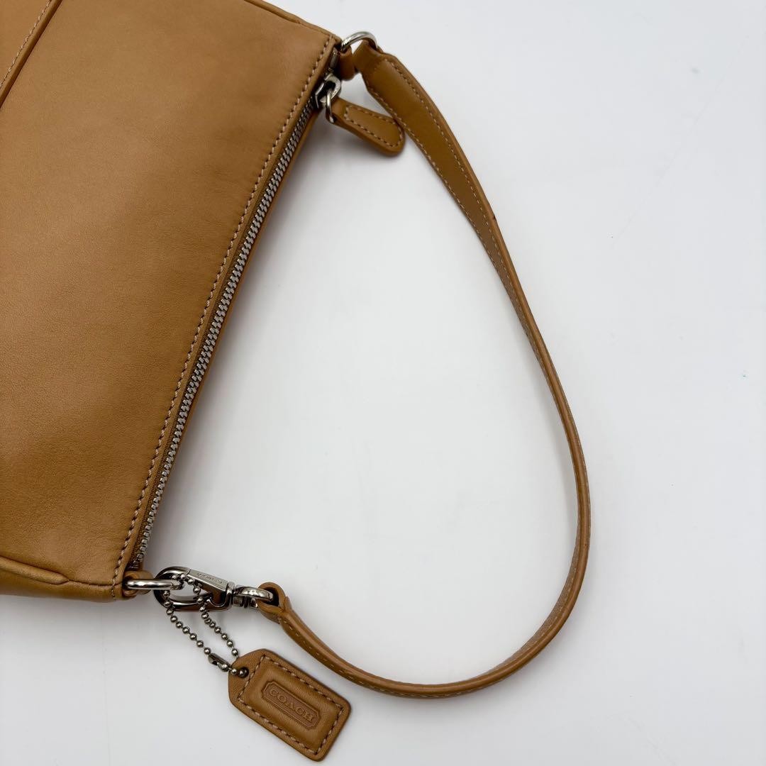 COACH Shoulder Bag Purse 7785 Leather Brown Authentic