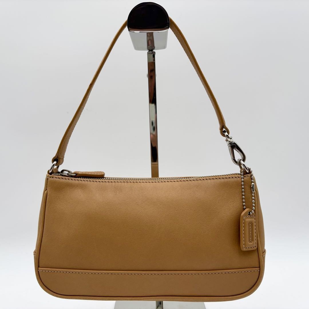 COACH Shoulder Bag Purse 7785 Leather Brown Authentic
