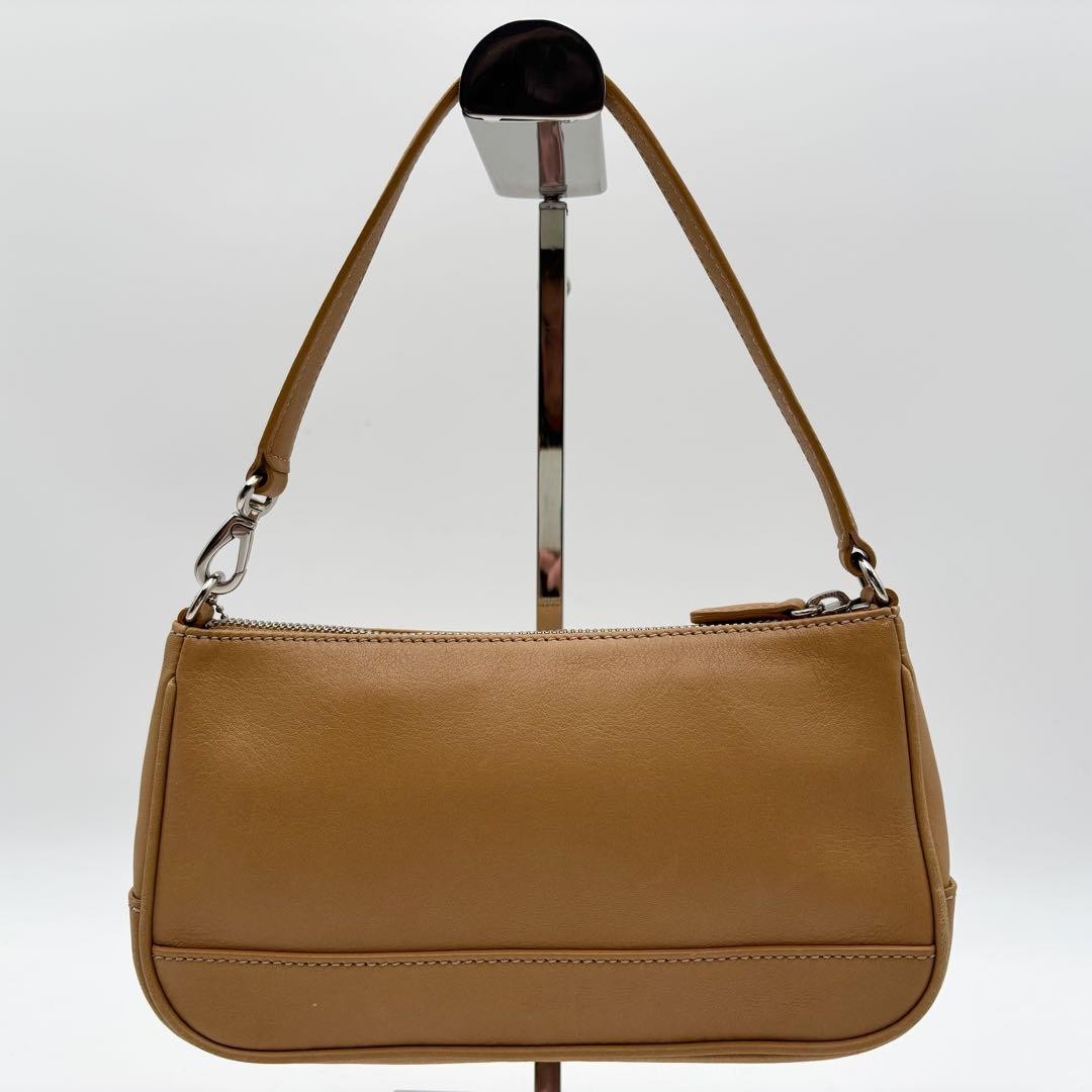 COACH Shoulder Bag Purse 7785 Leather Brown Authentic