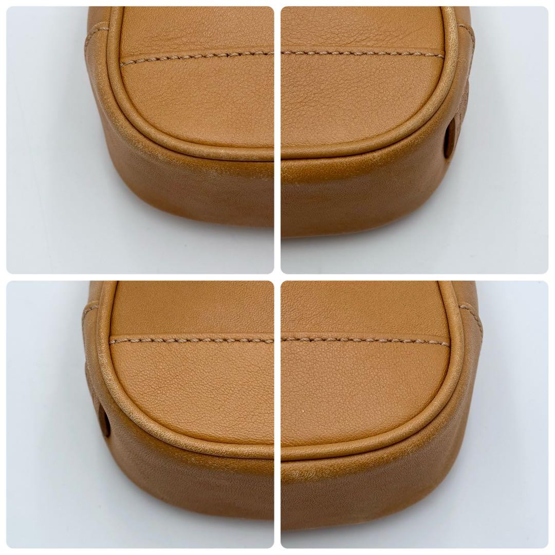 COACH Shoulder Bag Purse 7785 Leather Brown Authentic