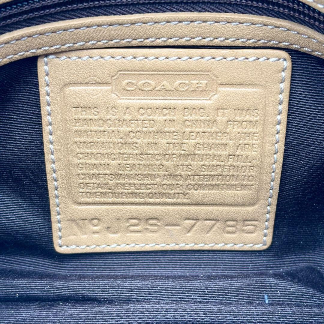 COACH Shoulder Bag Purse 7785 Leather Brown Authentic