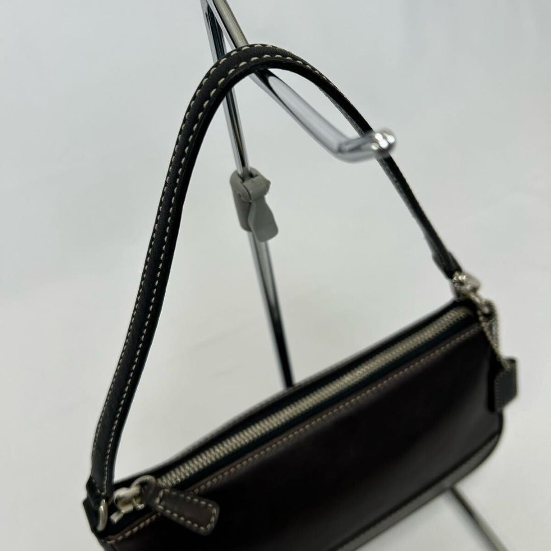COACH Hand Shoulder Bag Tote Purse Soho Leather Dark Brown Authentic