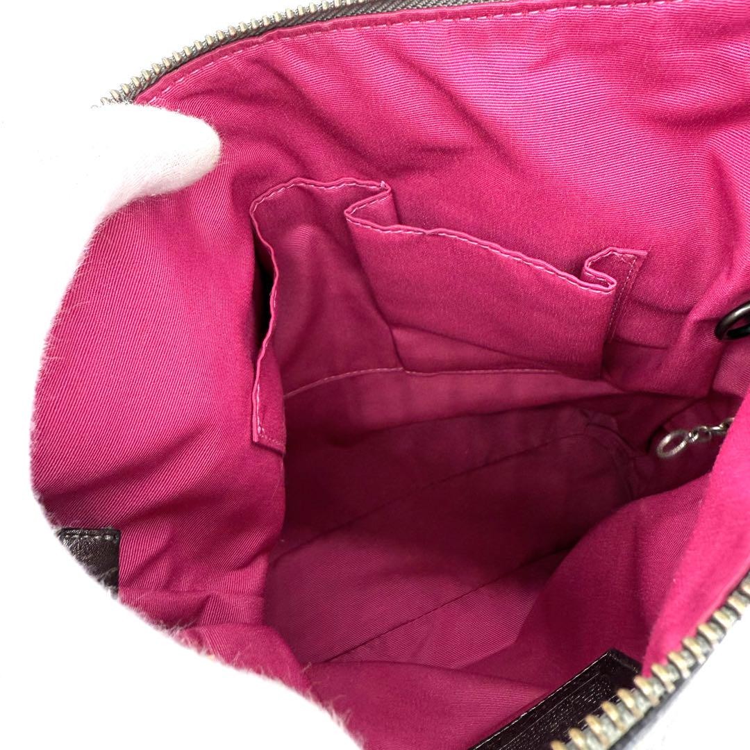 COACH Shoulder Bag Purse Signature Patchwork Pink Authentic