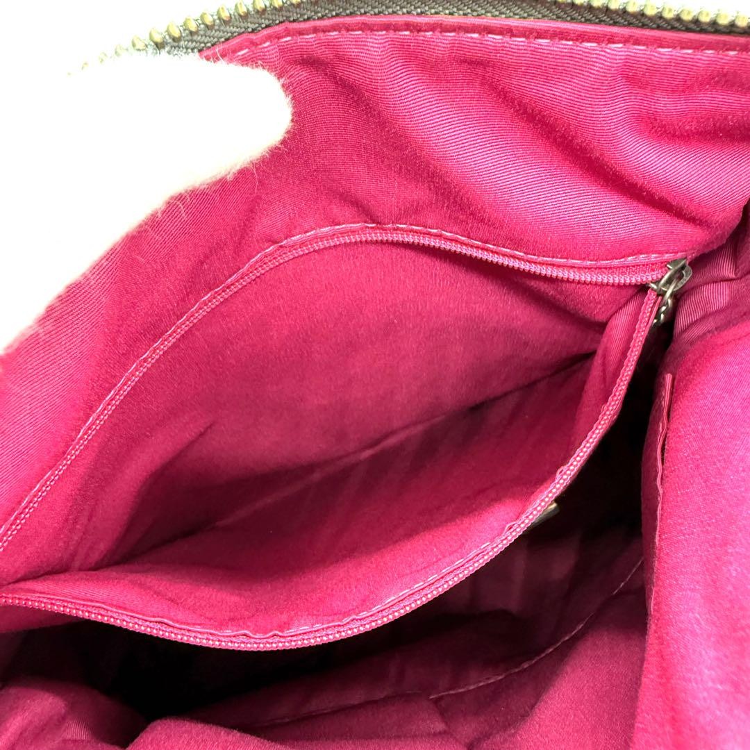 COACH Shoulder Bag Purse Signature Patchwork Pink Authentic