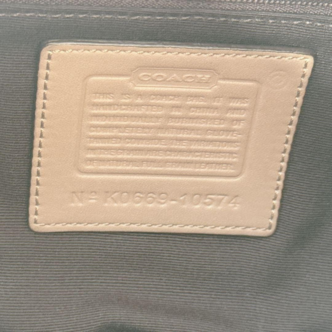 COACH Hand Shoulder Bag Tote Purse Leather Brown Authentic