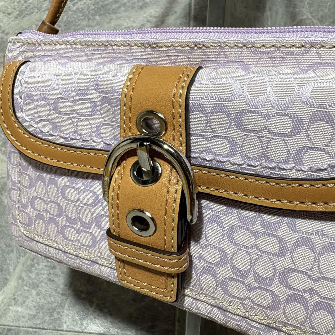 COACH Accessory Pouch Hand Pouch Signature Soho Pink Authentic
