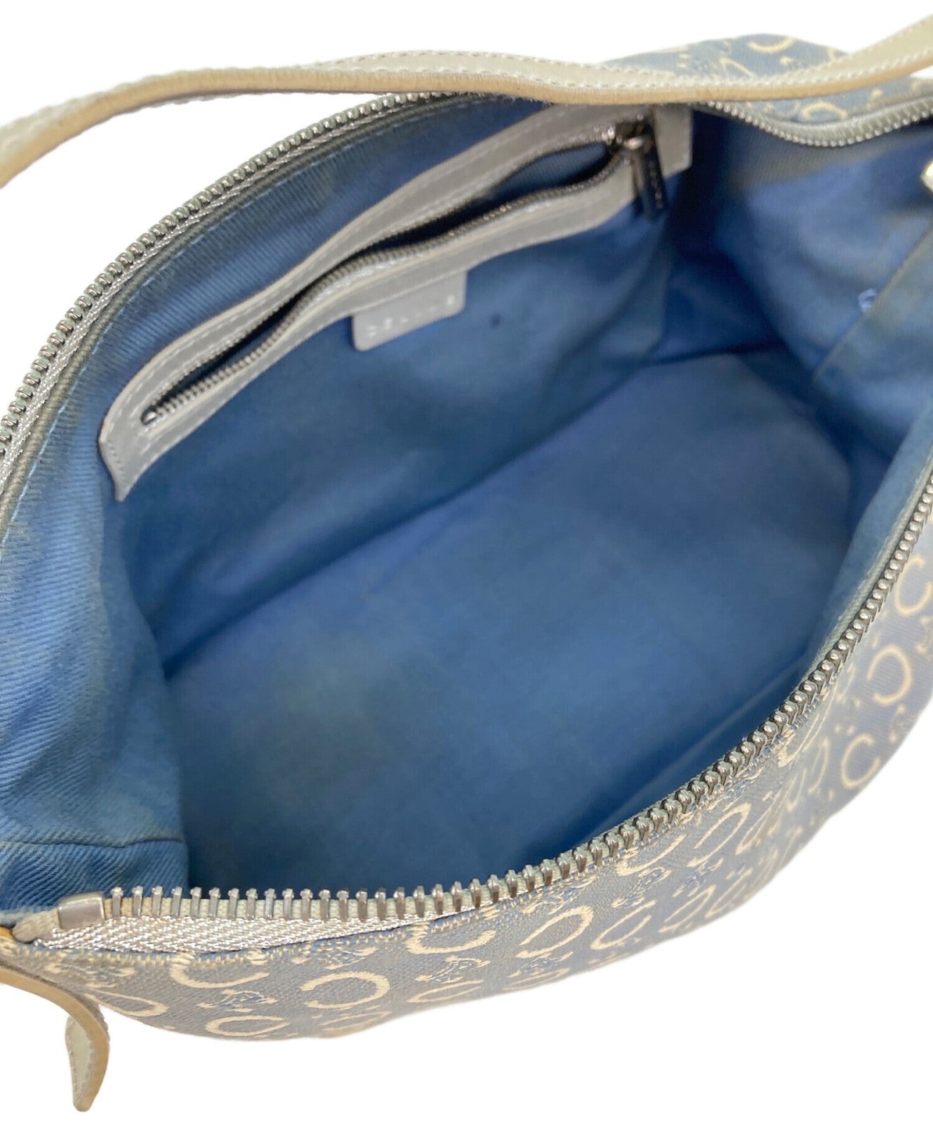 CELINE Shoulder Bag Purse C Macadam Gray Authentic