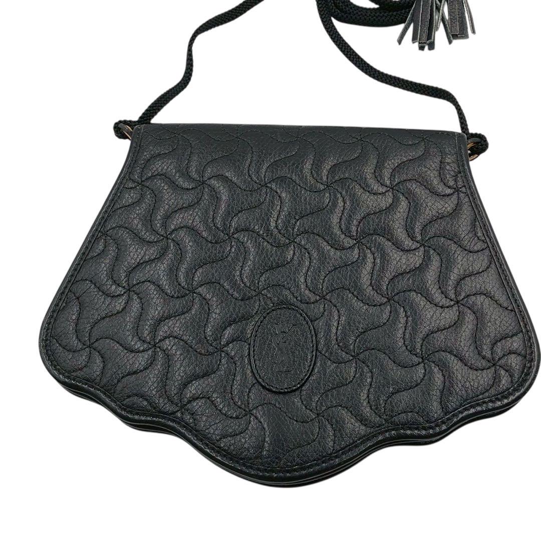 Saint Laurent Shoulder Bag Purse YSL Cassandra Black Authentic